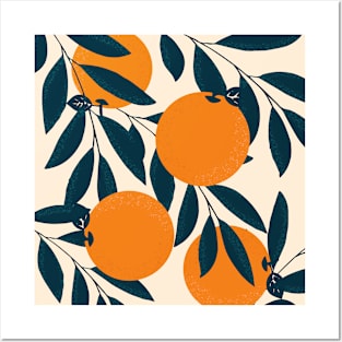 orange pattern designs Posters and Art